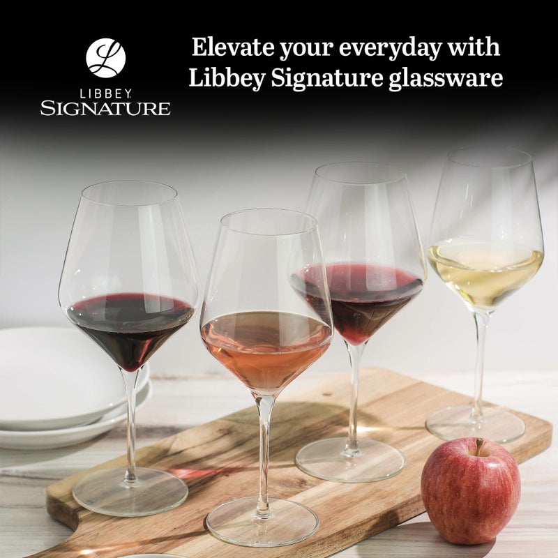 Libbey Signature Greenwich 12 Piece Party Wine Glasses Set, Long Stem Wine Glasses for Red and White Wine, Ideal Wine Glass Gift Set for All Occasions - Image 2